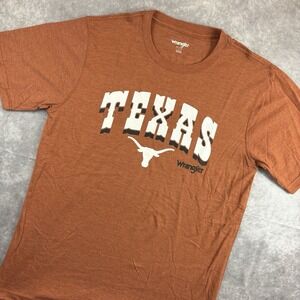 Texas Longhorns Wrangler T-Shirt Mens L Orange Rodeo Salesman Sample Rare NEW